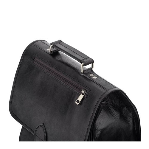 Skórzany plecak męski czarny Outlander BT09 -  Skórzany plecak męski czarny Outlander BT09 -