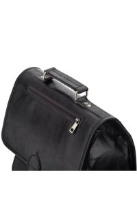 Skórzany plecak męski czarny Outlander BT09 -  Skórzany plecak męski czarny Outlander BT09 -