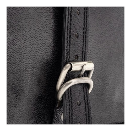 Skórzany plecak męski czarny Outlander BT09 -  Skórzany plecak męski czarny Outlander BT09 -