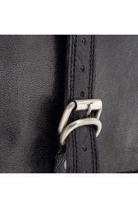 Skórzany plecak męski czarny Outlander BT09 -  Skórzany plecak męski czarny Outlander BT09 -