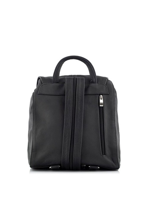 Plecaczek skórzany damski czarny Telimene 15 -