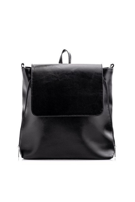 Plecak torba ze skóry czarny Telimene PK22 - 