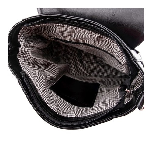 Plecak torba ze skóry czarny Telimene PK22 - 