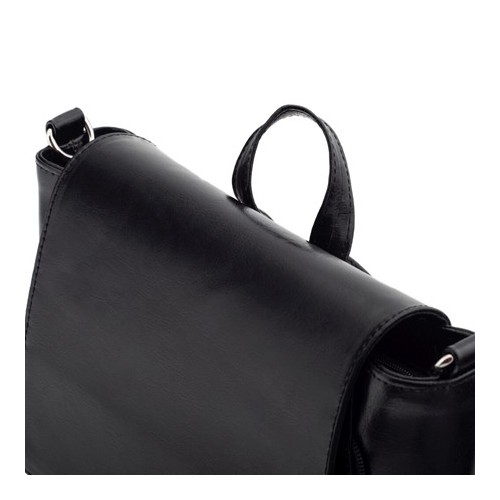 Plecak torba ze skóry czarny Telimene PK22 - 