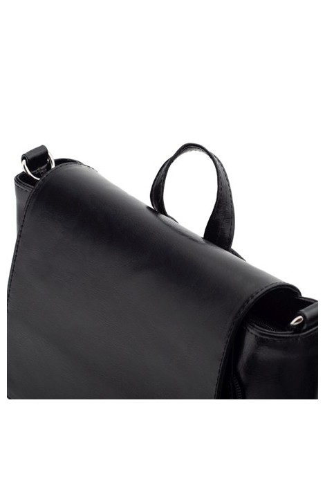 Plecak torba ze skóry czarny Telimene PK22 - 