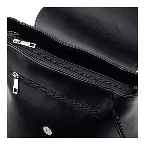 Plecak torba ze skóry czarny Telimene PK22 - 