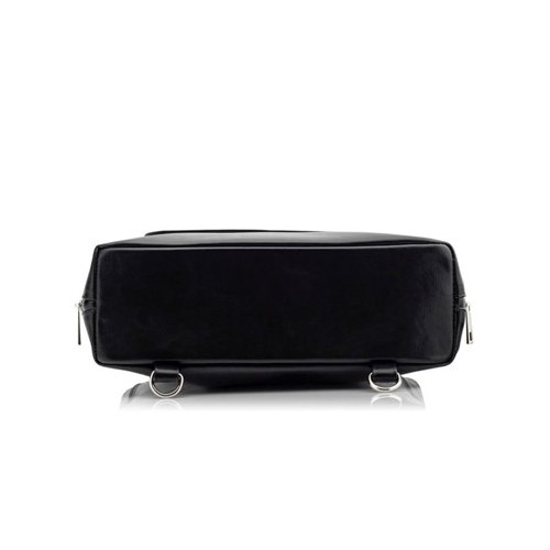 Plecak torba ze skóry czarny Telimene PK22 - 