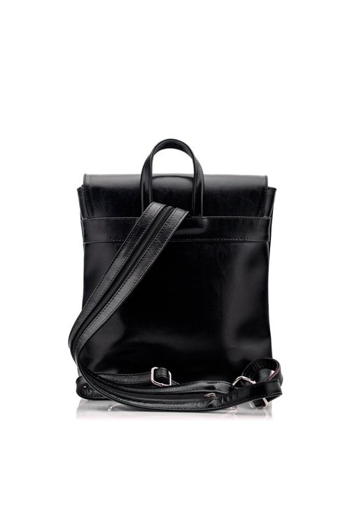 Plecak skórzany damski czarny Telimene PK21 -