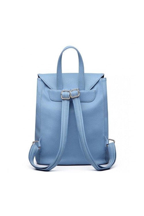 Błękitny plecak skórzany damski Aurora -