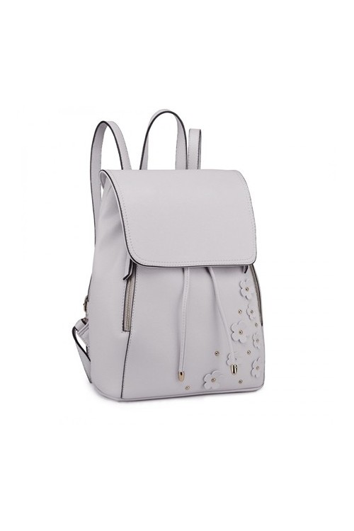 Plecak skórzany damski elegancki szary Sofii -