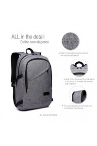 Plecak na Laptopa 15,6 z USB Szary Compact - 