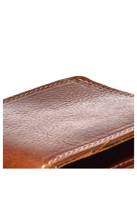 Cienki portfel męski brązowy SLIM Jucht BW28 - 