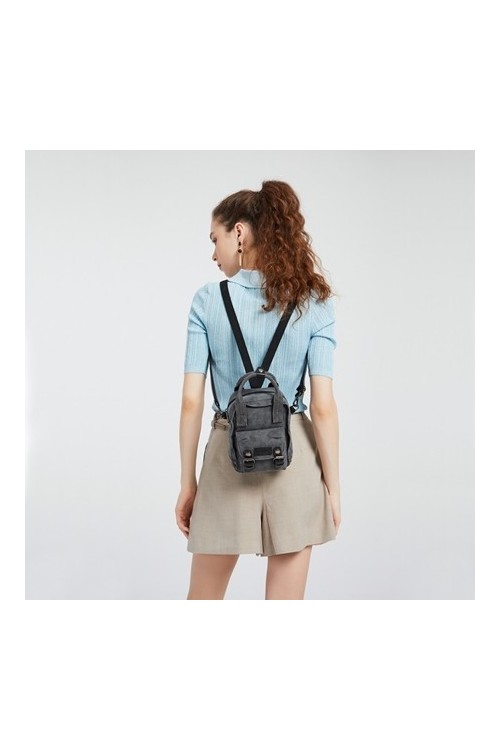 Mini plecaczek torebka 2w1 szara STARK - 