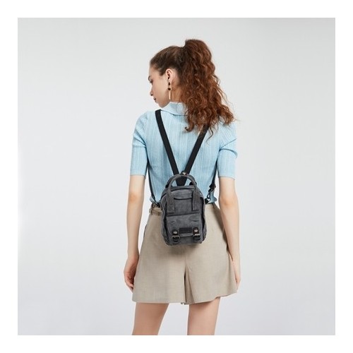 Mini plecaczek torebka 2w1 szara STARK - 