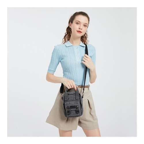 Mini plecaczek torebka 2w1 szara STARK - 