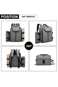 Plecak na piknik termiczny Bastet Szary - 