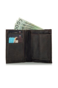 Portfel Vintage Męski Slim Skóra Brąz CR42 - 