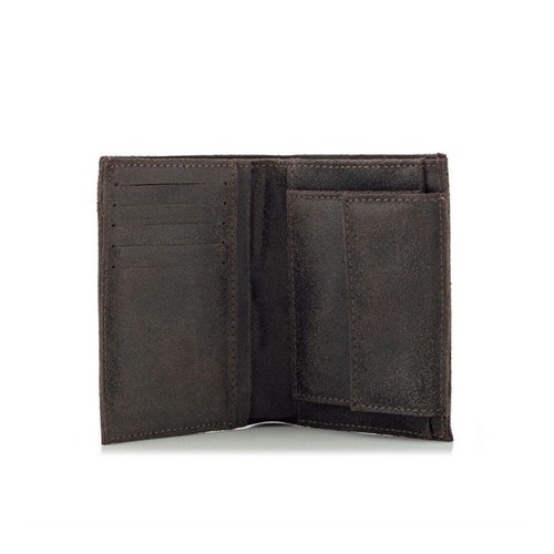 Portfel Vintage Męski Slim Skóra Brąz CR42 - 