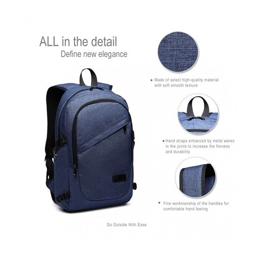 Plecak na Laptopa 15,6 USB Granatowy Compact - 