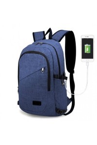 Plecak na Laptopa 15,6 USB Granatowy Compact - 