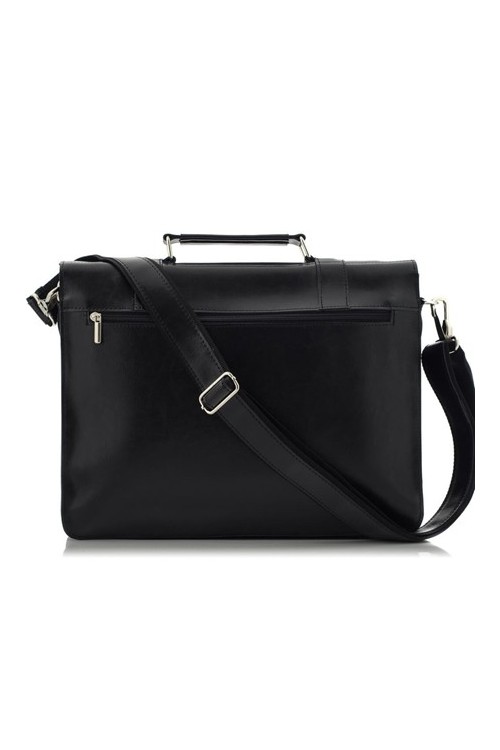 Czarna Torba Męska do Pracy Skórzana BVG45 - 