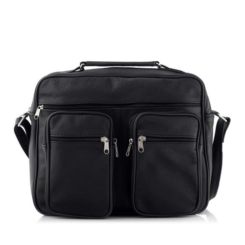 Torba do Pracy Męska Skórzana Czarna NORD81 - 