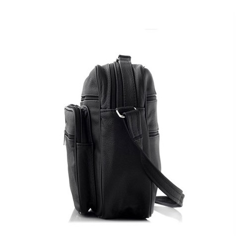 Torba do Pracy Męska Skórzana Czarna NORD81 - 