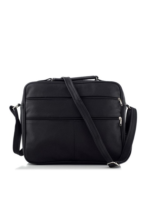 Torba do Pracy Męska Skórzana Czarna NORD81 -