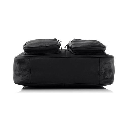 Torba do Pracy Męska Skórzana Czarna NORD81 - 