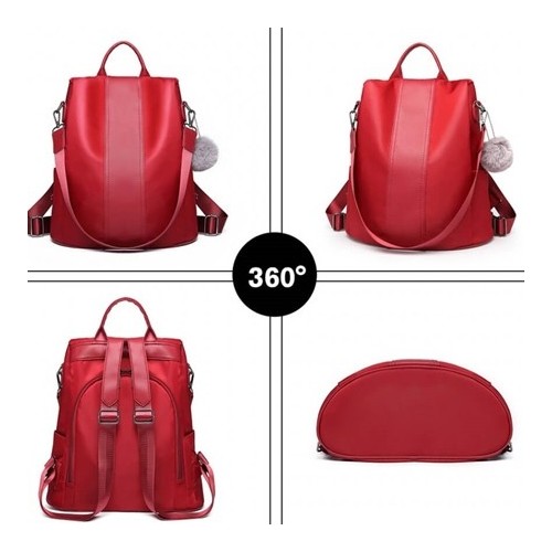 Czerwony Torebko Plecak Damski 2w1 Juvia - 