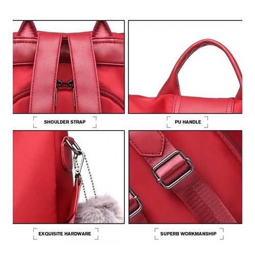 Czerwony Torebko Plecak Damski 2w1 Juvia - 