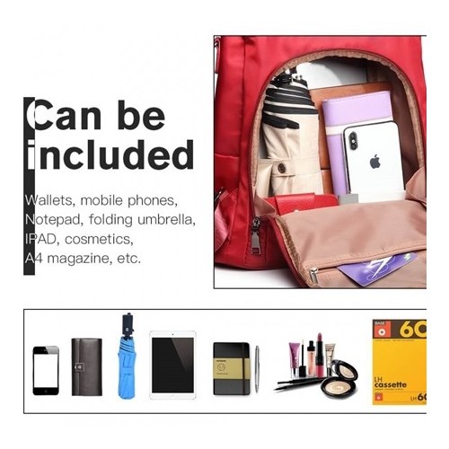 Czerwony Torebko Plecak Damski 2w1 Juvia - 