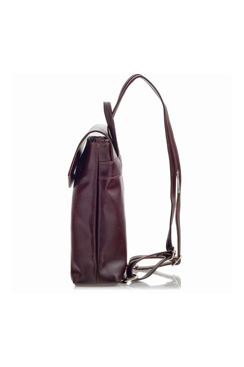 Bordowy Plecak Skórzany Damski Telimene PK21 - 
