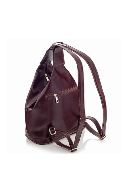 Plecak Skórzany na Ramię Bordo Telimene RL25 -