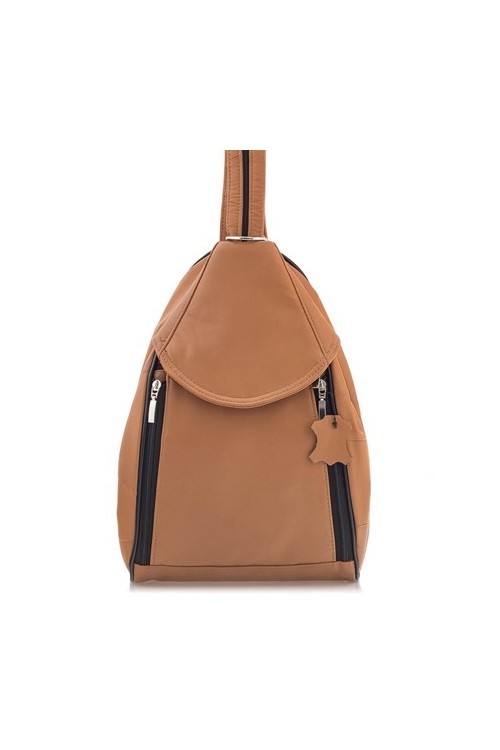 Torebko Plecak 2w1 Skórzany Brązowy Rene03 -