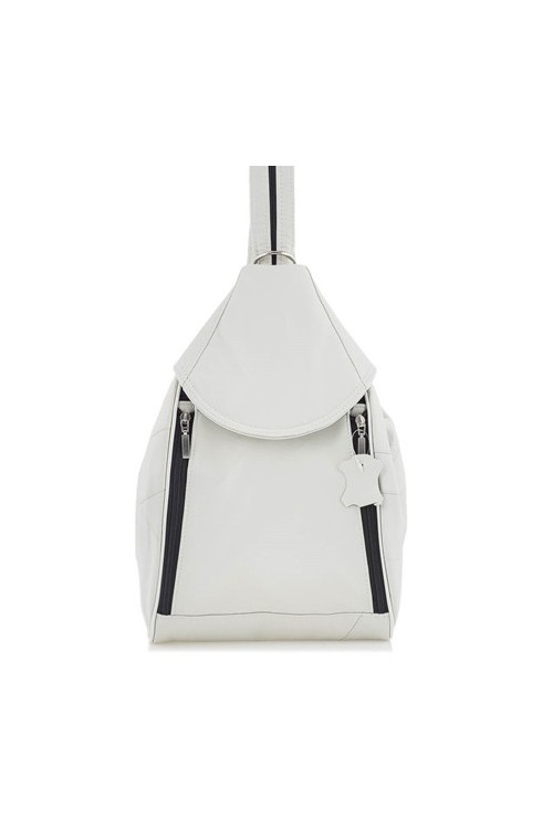 Torebko Plecak 2w1 Skórzany Biały Rene04 -