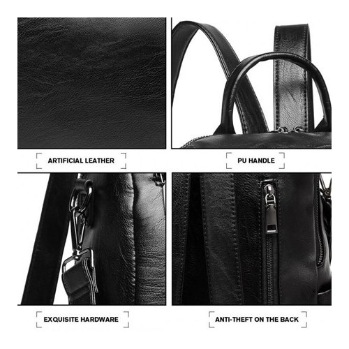 Elegancki Plecak i Torebka Damska 2w1 Bizu - 