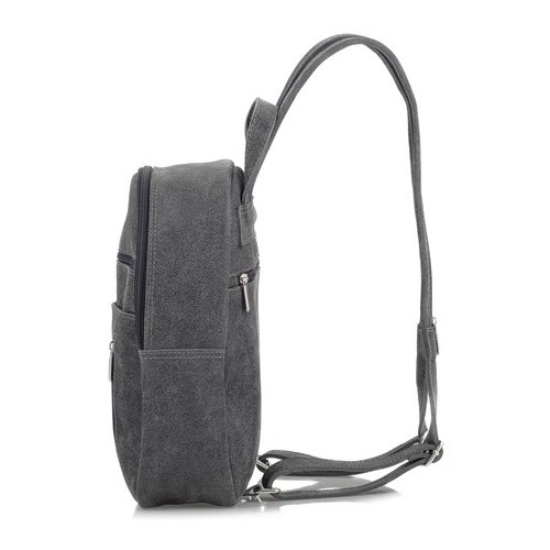 Szary Plecak Damski Zamszowy Vintage BV10 - 