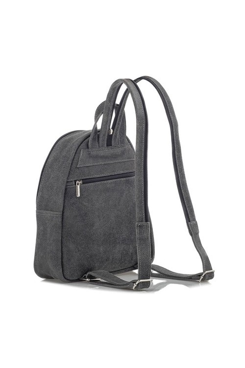 Szary Plecak Damski Zamszowy Vintage BV10 -