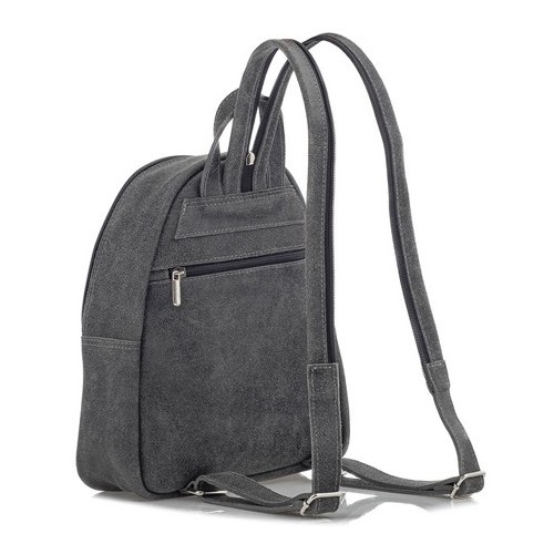 Szary Plecak Damski Zamszowy Vintage BV10 - 