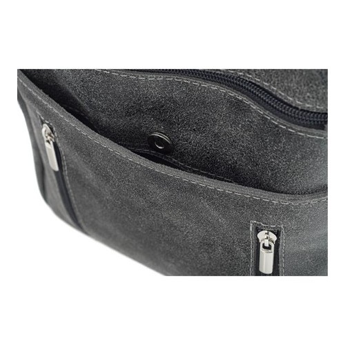 Szary Plecak Damski Zamszowy Vintage BV10 - 