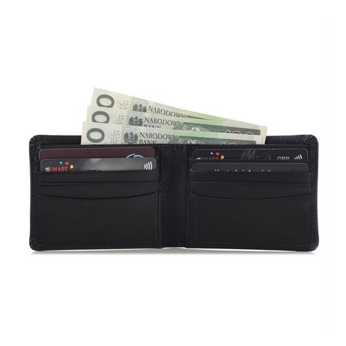 Mini Portfel Męski na Karty Czarny BW38 - 