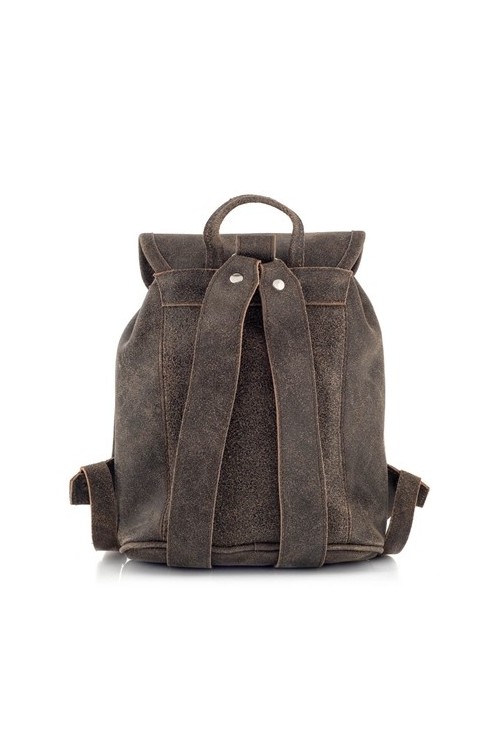 Beżowy Plecaczek Skórzany Damski Mini BR22 -