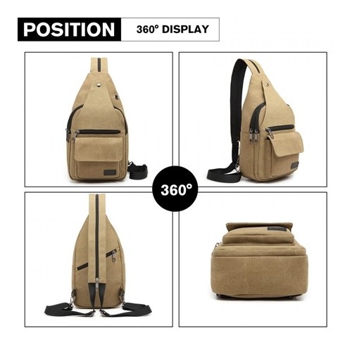 Piaskowy Plecak Miejski Jednoramienny Reiker - 