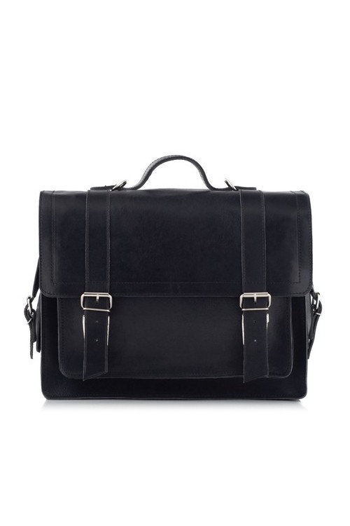 Plecak torba 2w1 skórzany vintage czarny BR9 -