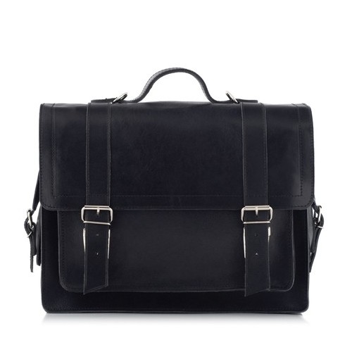 Plecak torba 2w1 skórzany vintage czarny BR9 - 