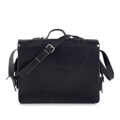 Plecak torba 2w1 skórzany vintage czarny BR9 - 