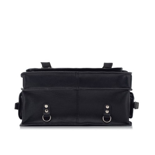 Plecak torba 2w1 skórzany vintage czarny BR9 - 