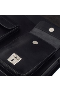 Torba męska ze skóry naturalnej czarna BR51 - 