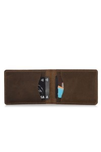 Portfel slim wallet męski na karty brąz ZC03 - 